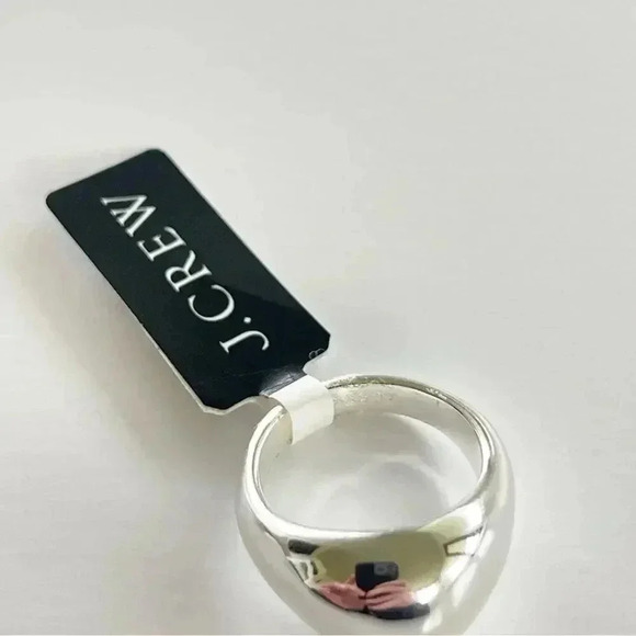 J. Crew Sculptural Orb Ring Silver Mirror Size 7 NWT - Picture 6 of 6